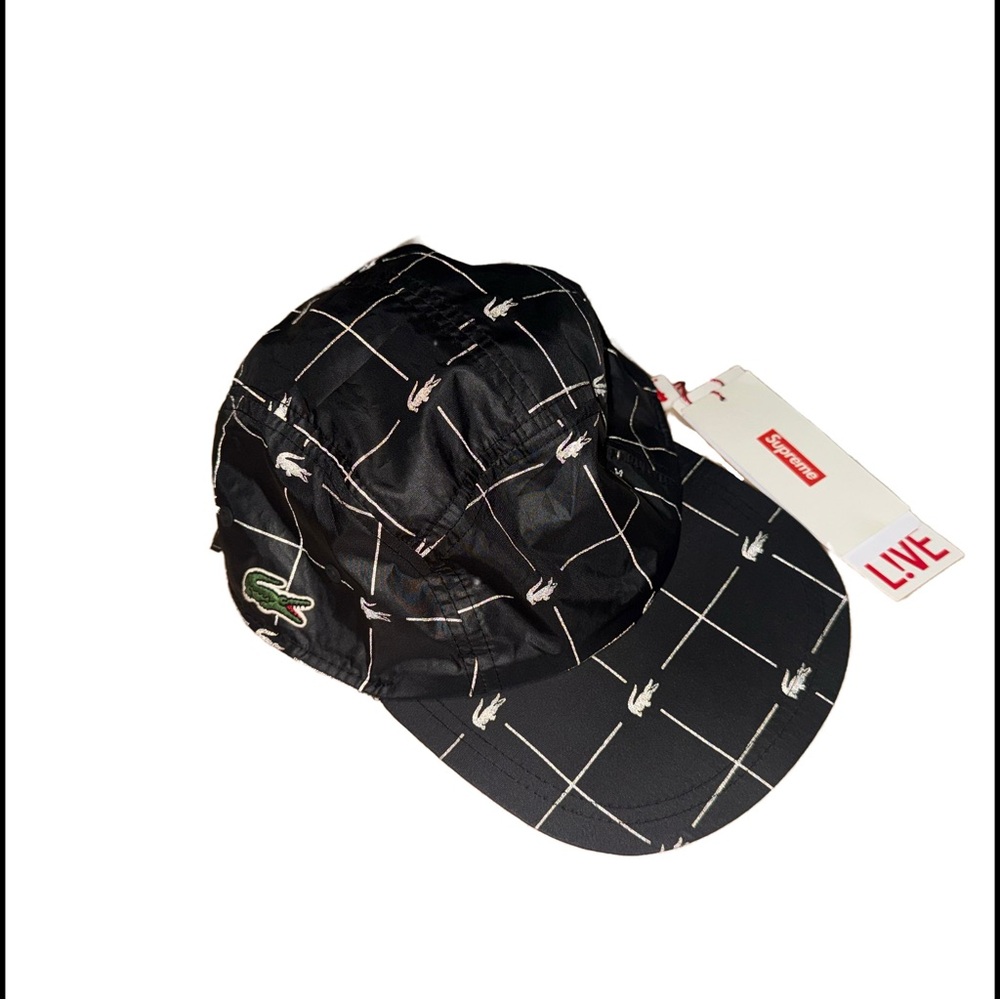 Supreme Black Checkered Hat